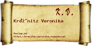 Kránitz Veronika névjegykártya